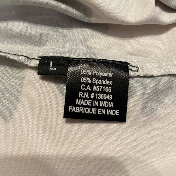 TANGO MANGO Tunic, floral print, sparkly zip-up, women size L. 3/4 sleeves. - Picture 4 of 10